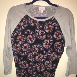 Lularoe Randy floral and grey size med